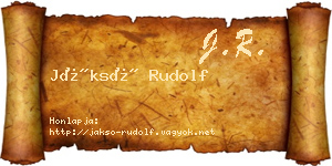 Jáksó Rudolf névjegykártya