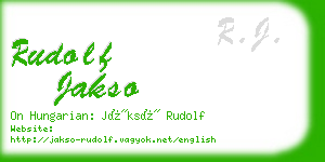 rudolf jakso business card